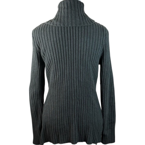 Lauren Ralph Lauren Shawl Collar Cardigan Belted Gray Cable Knit Womens L Cozy - Picture 4 of 12